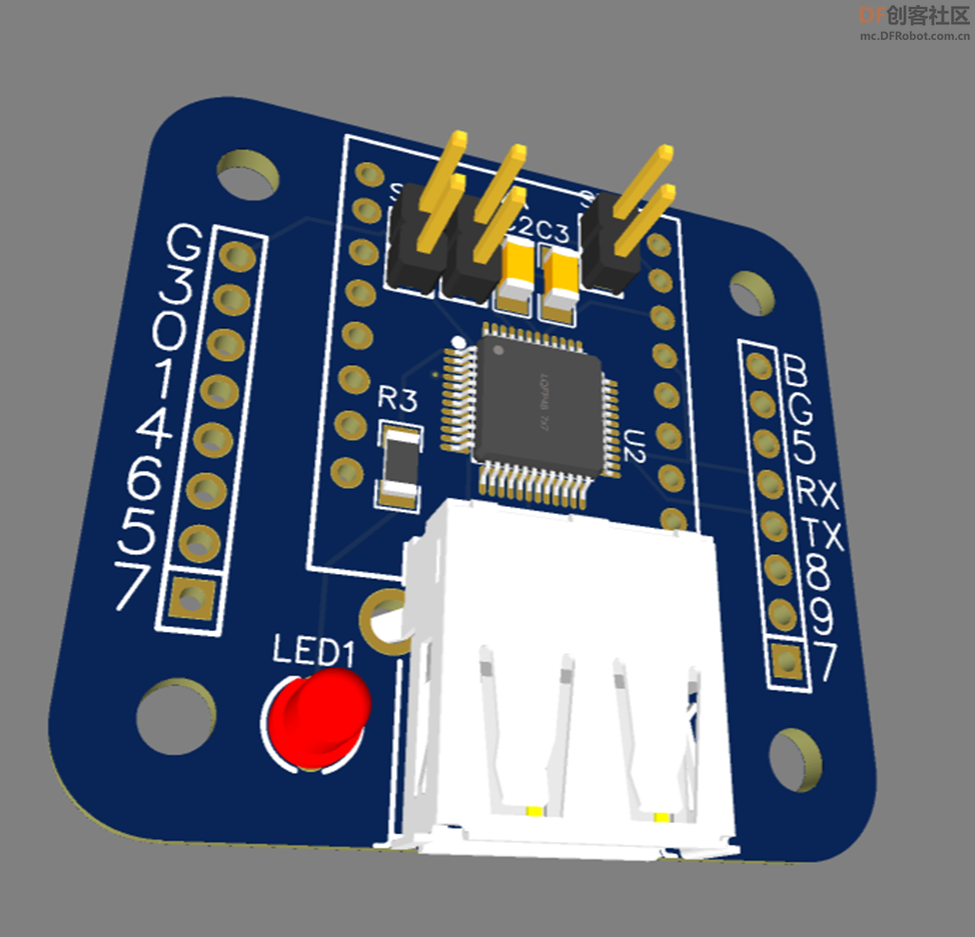 DFRobot ESP32C3 USB HID Shield图3