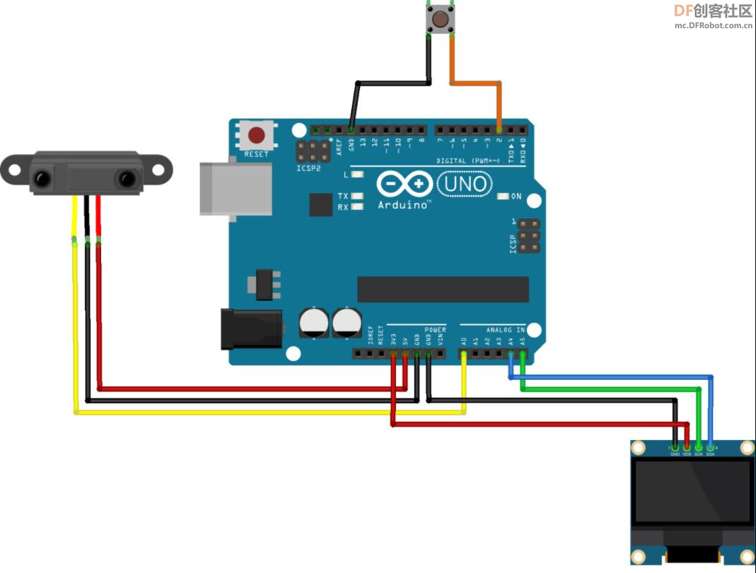 Arduino动手做（126）---红外测距GP2Y0A02YK0F几个参考案例图5