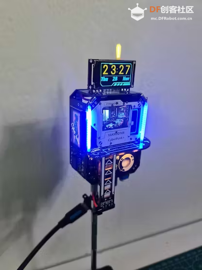 制作一款配有液晶时钟的LED赛博风智能家居模型图6