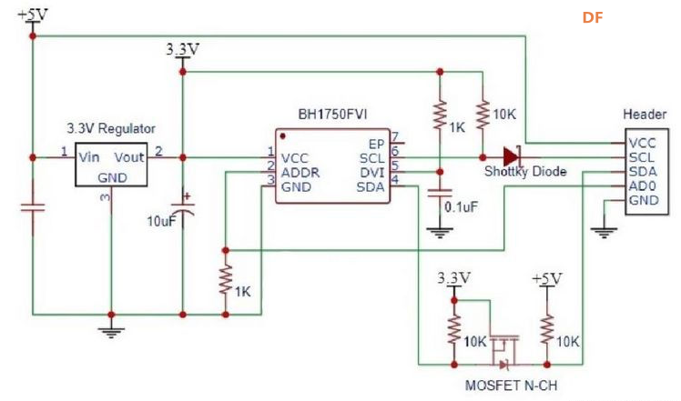 FireBeetle 2 ESP32 C6-I2C 驱动GY-30 光强度传感器；图4
