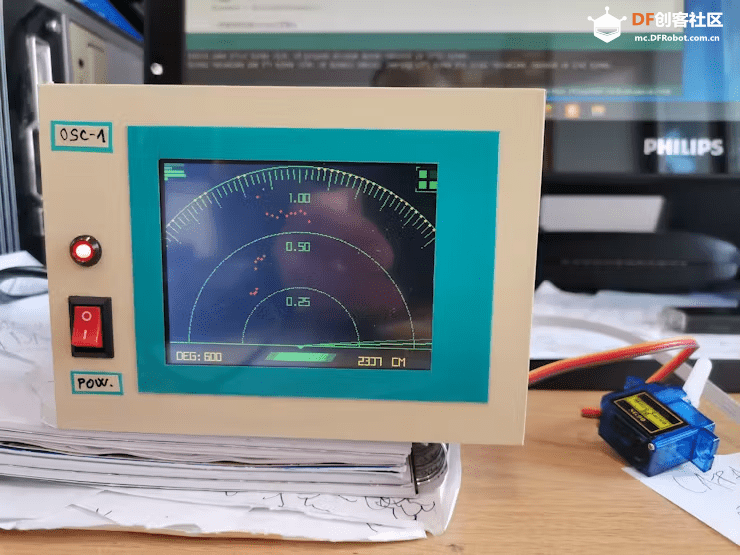 DIY Arduino 超声波声呐——TFT 显示屏上的“雷达”图2