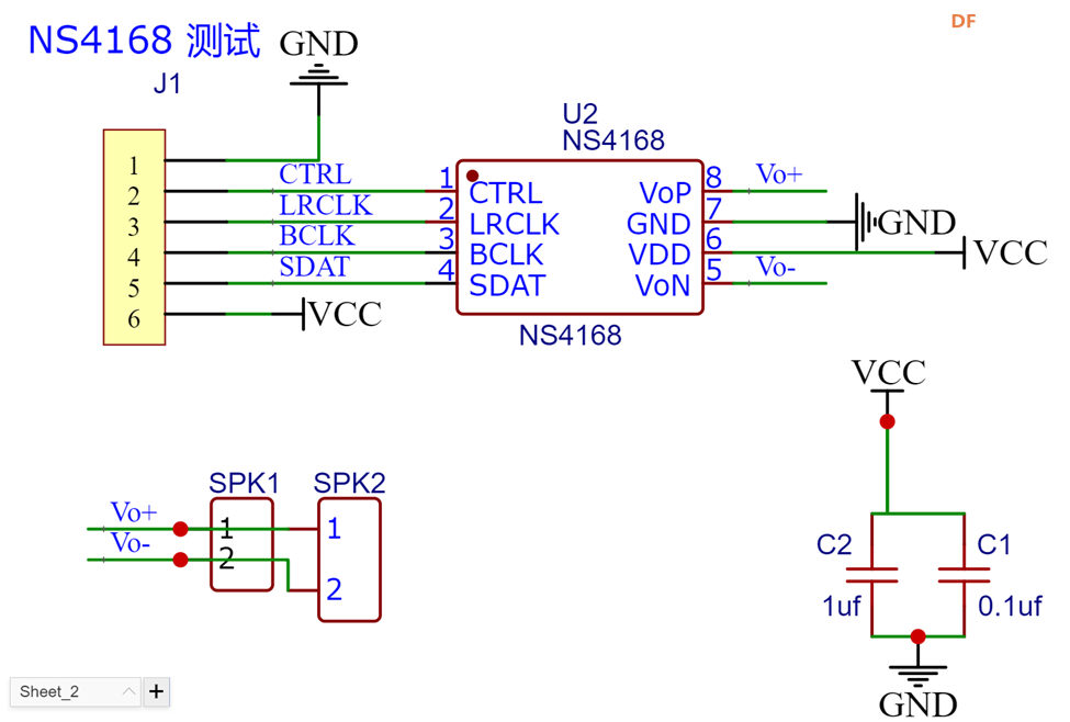 使用 FireBeetle ESP32 测试NS4168图1