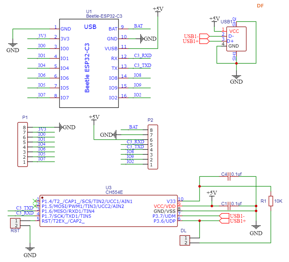 Ch554 制作USB Host 实现USB键盘转蓝牙图1