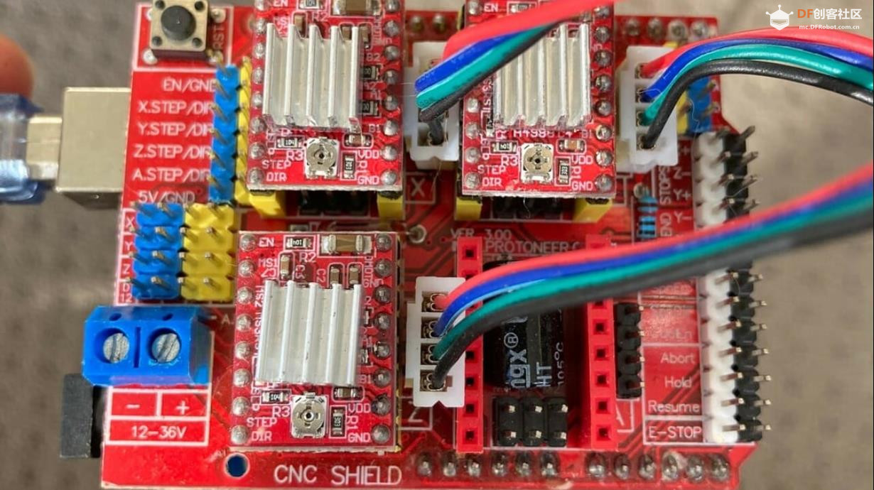 【花雕学编程】Arduino动手做（224）---CNC Shield V3 拓展模块图1