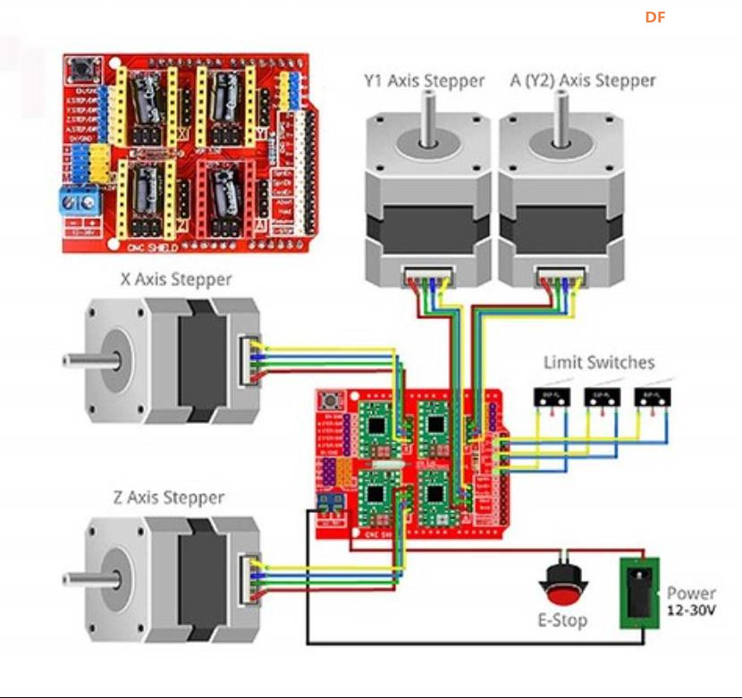 【花雕学编程】Arduino动手做（224）---CNC Shield V3 拓展模块图1