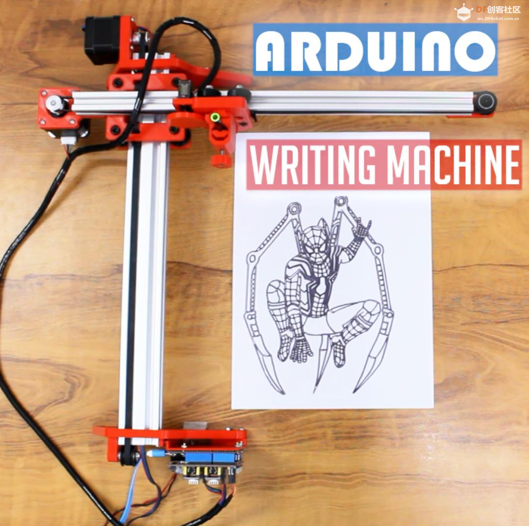 【花雕动手做】尝试自制 Arduino GRBL 笔式 2D 绘图写字机图1