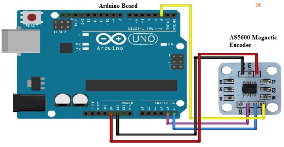 【花雕学编程】Arduino动手做（225）---AS5600磁编码传感器图1