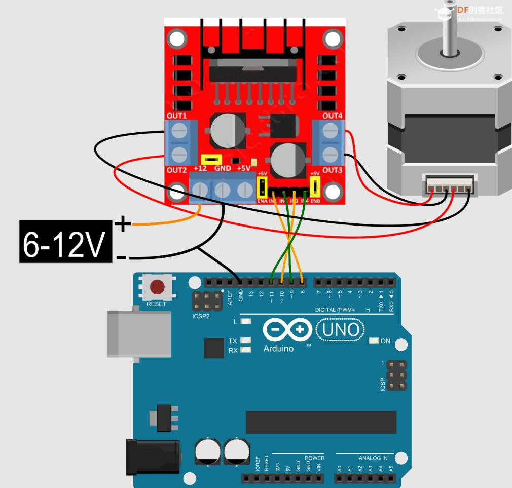 【花雕学编程】Arduino动手做（226）---L298N驱动42步进电机图1