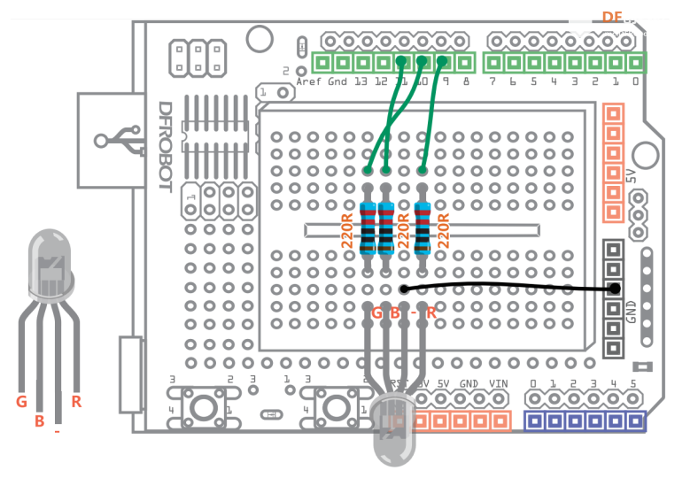 Arduino教程 05 炫彩RGB LED「DFR0100」图2