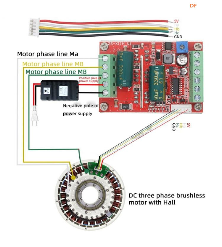 【花雕学编程】Arduino动手做（229）--- 350w机器人轮毂电机图1