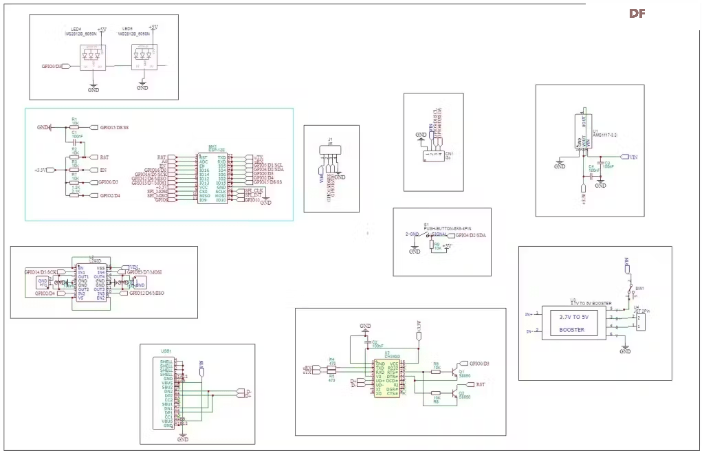 用ESP12E做一个3D打印的6轮摇臂火星探测车图8