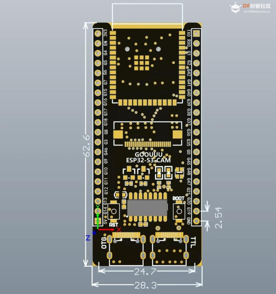 【花雕学编程】Arduino动手做（232）---ESP32-S3 CAM视觉模组图2