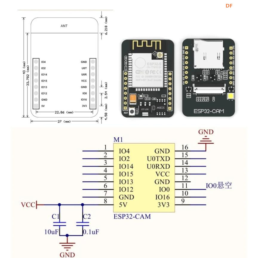 【花雕学编程】Arduino动手做（230）---ESP32-CAM 引脚详解图1