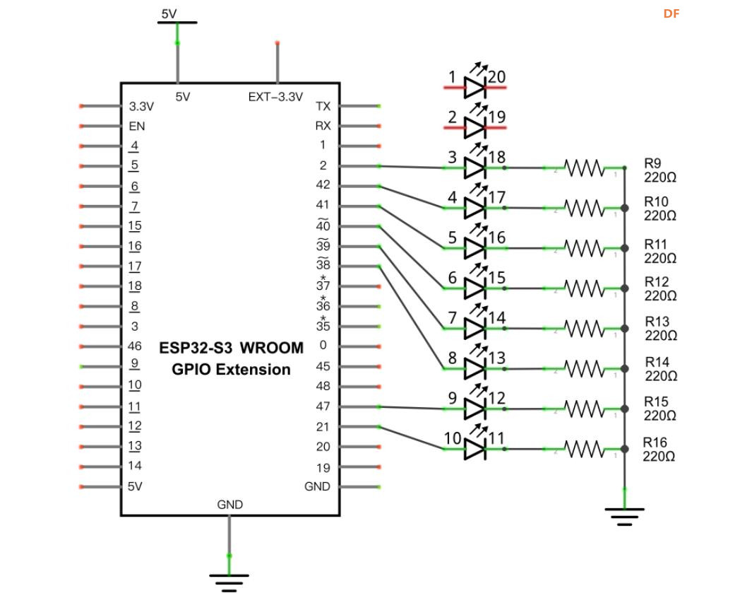 【花雕学编程】Arduino动手做（232）---ESP32S3 CAM流星流光灯图1