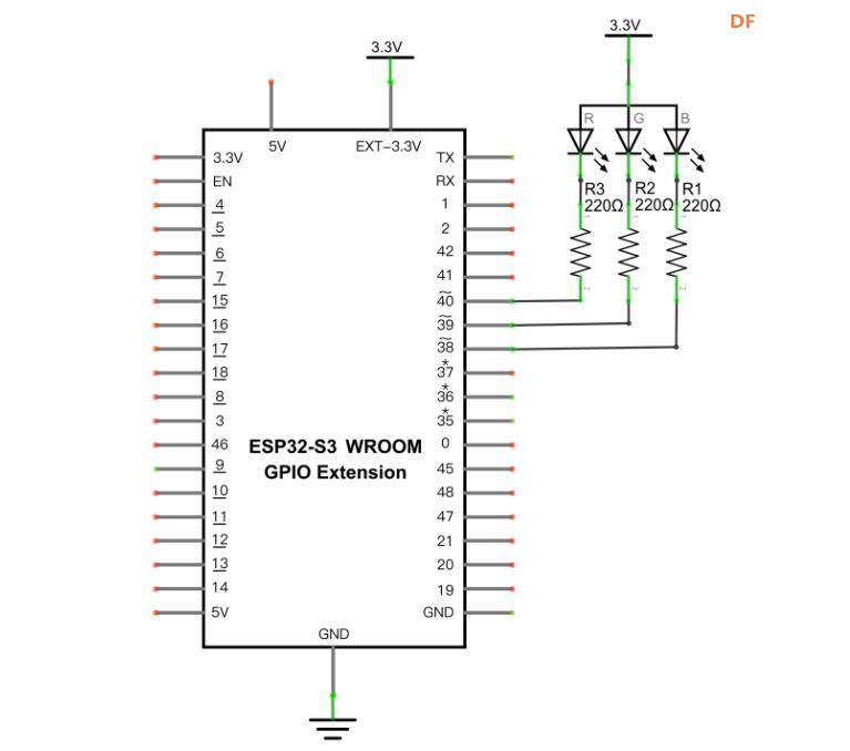 【花雕学编程】Arduino动手做（232）---ESP32S3 CAM随机颜色灯图1