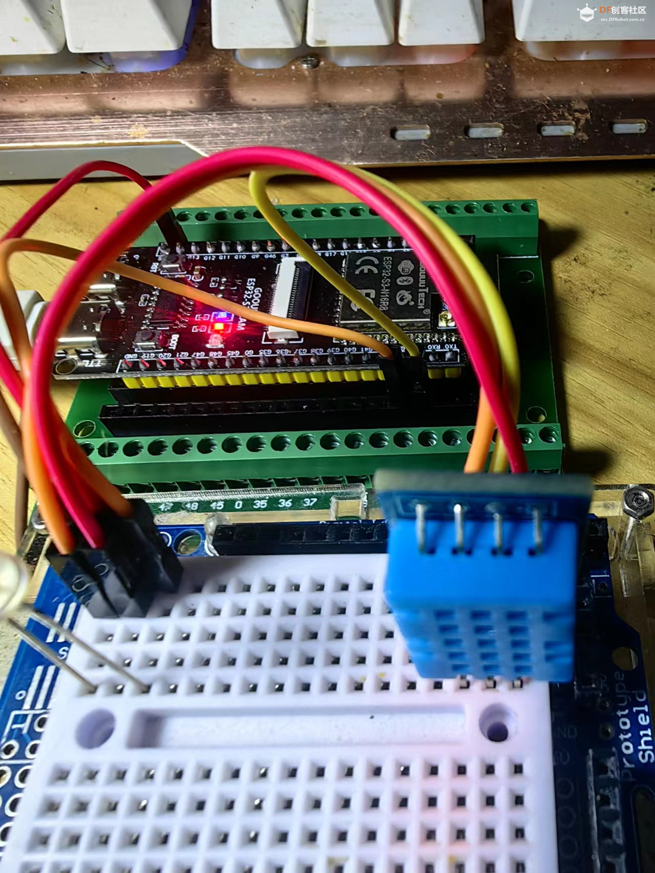 【花雕学编程】Arduino动手做（232）---ESP32S3-CAM DHT11模块图1