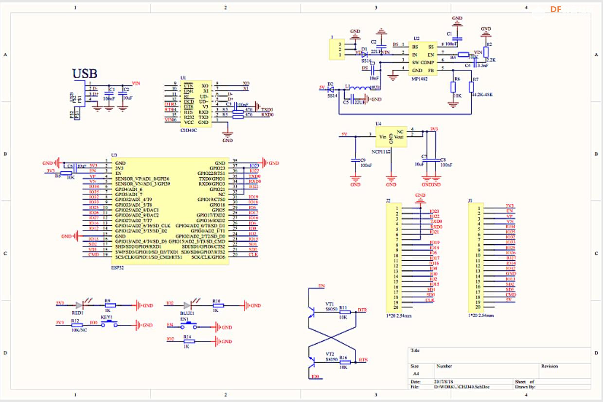 【花雕学编程】Arduino动手做（234）---WeMos D1 R32 开发板图1