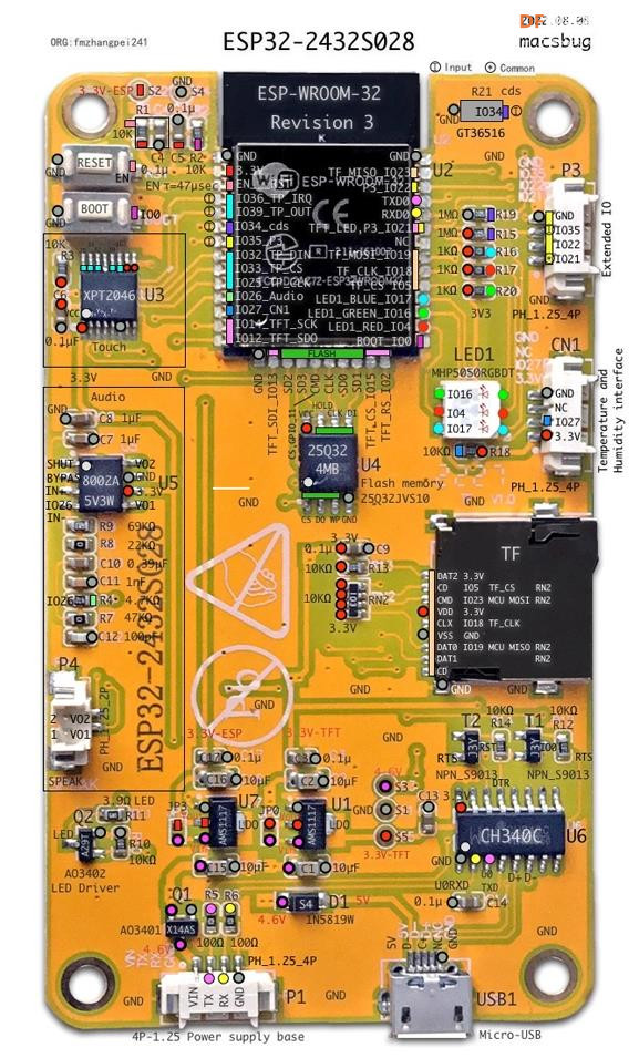 【花雕学编程】Arduino动手做（238）---ESP32-2432S028液晶2.8寸图1