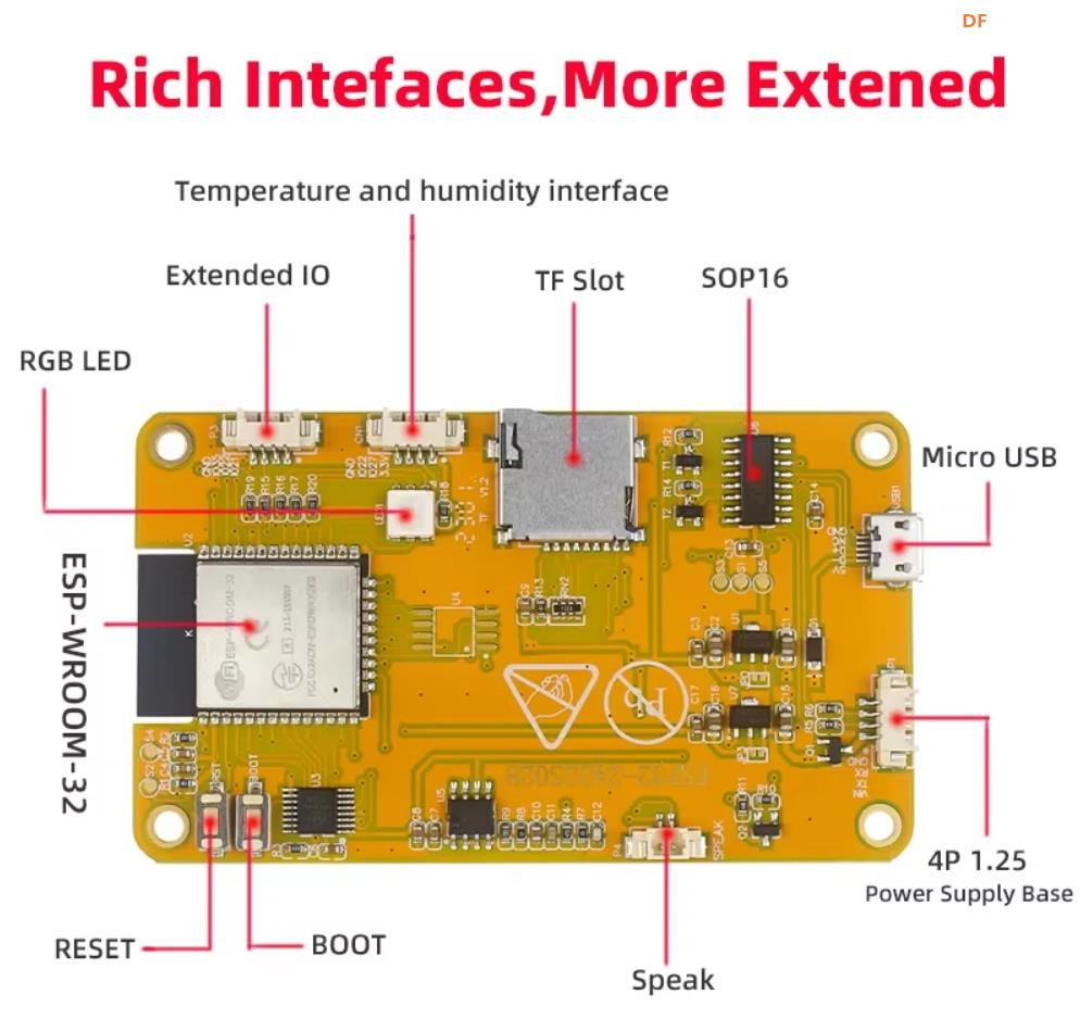 【花雕学编程】Arduino动手做（238）---ESP32-2432S028液晶2.8寸图2