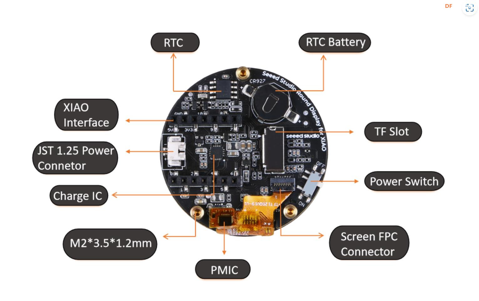 【花雕学编程】Arduino动手做（240）---XIAO Round display园屏图1