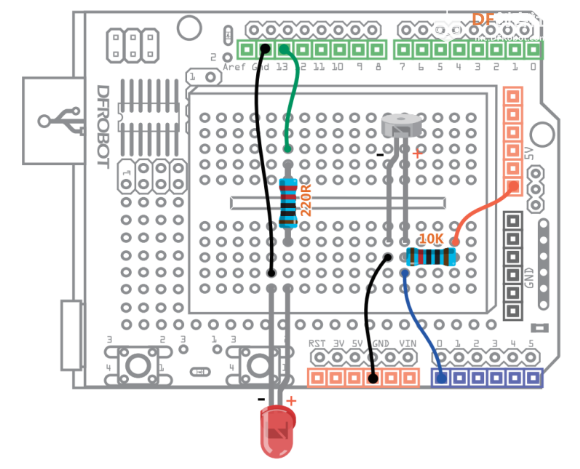 Arduino教程10 感光灯 「DFR0100 」图2