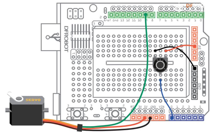 DFR0100 Arduino教程 12-- 可控舵机图2