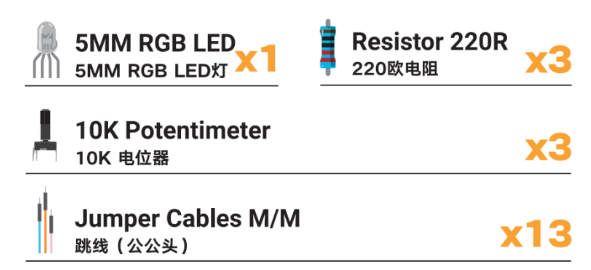 Arduino教程12 彩灯调光台「DFR0100 」图1