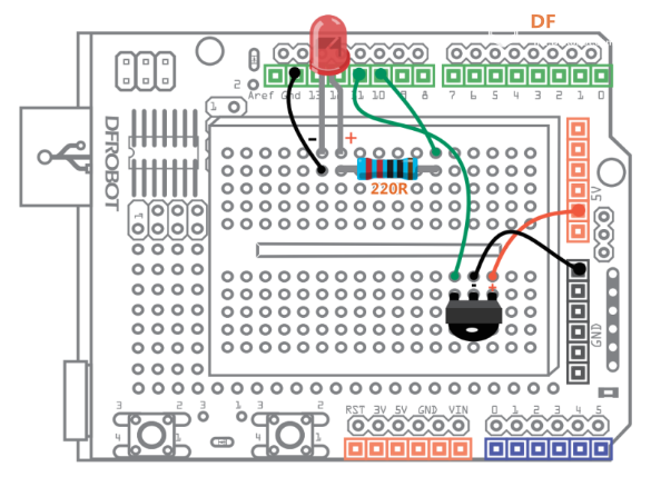 Arduino教程14--红外遥控灯「DFR0100 」图2