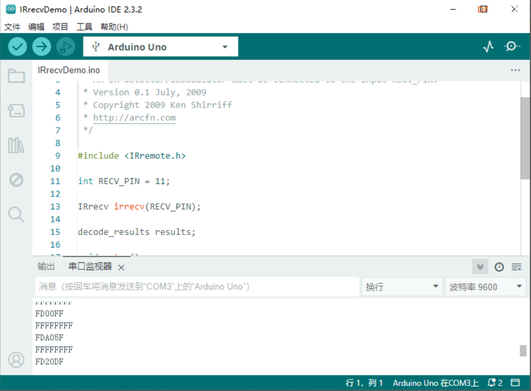 Arduino教程14--红外遥控灯「DFR0100 」图5