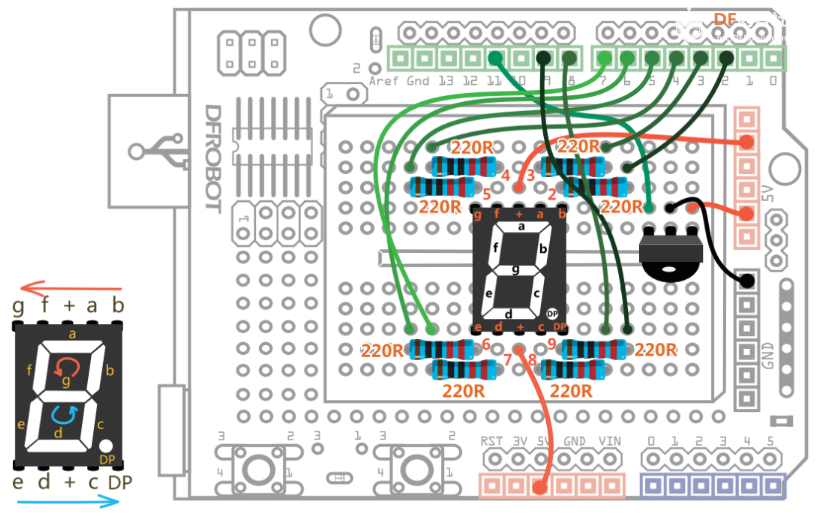 Arduino教程16--红外遥控数码管「DFR0100 」图2