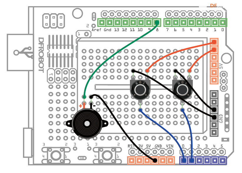 Arduino入门教程17--DJ调音台「DFR0100」图2