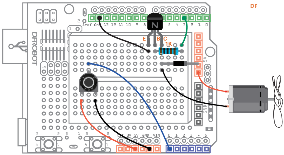 Arduino入门教程23--换挡风扇「DFR0100」图2