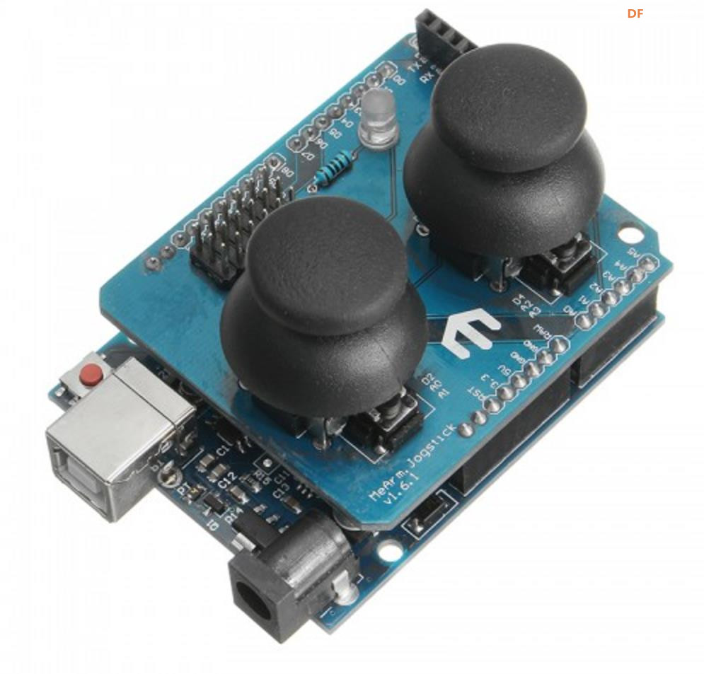 【花雕学编程】Arduino动手做（243）---双路 JoyStick 扩展板图1