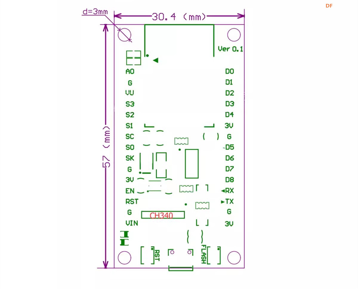 【花雕学编程】Arduino动手做（246）---Nodemcu V3 Lua ESP8266图2