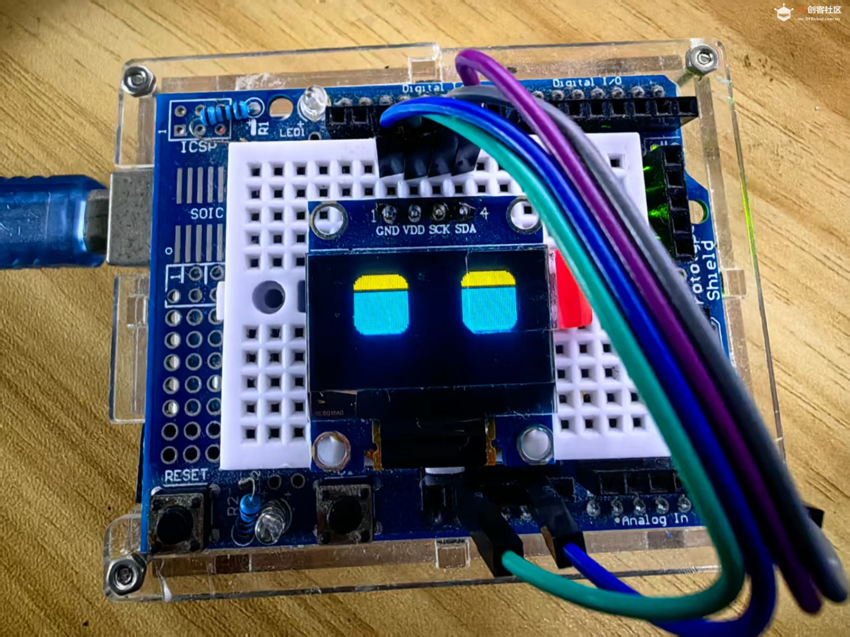 【花雕动手做】为Arduino机器人创建迷人的OLED眼睛动画！图1
