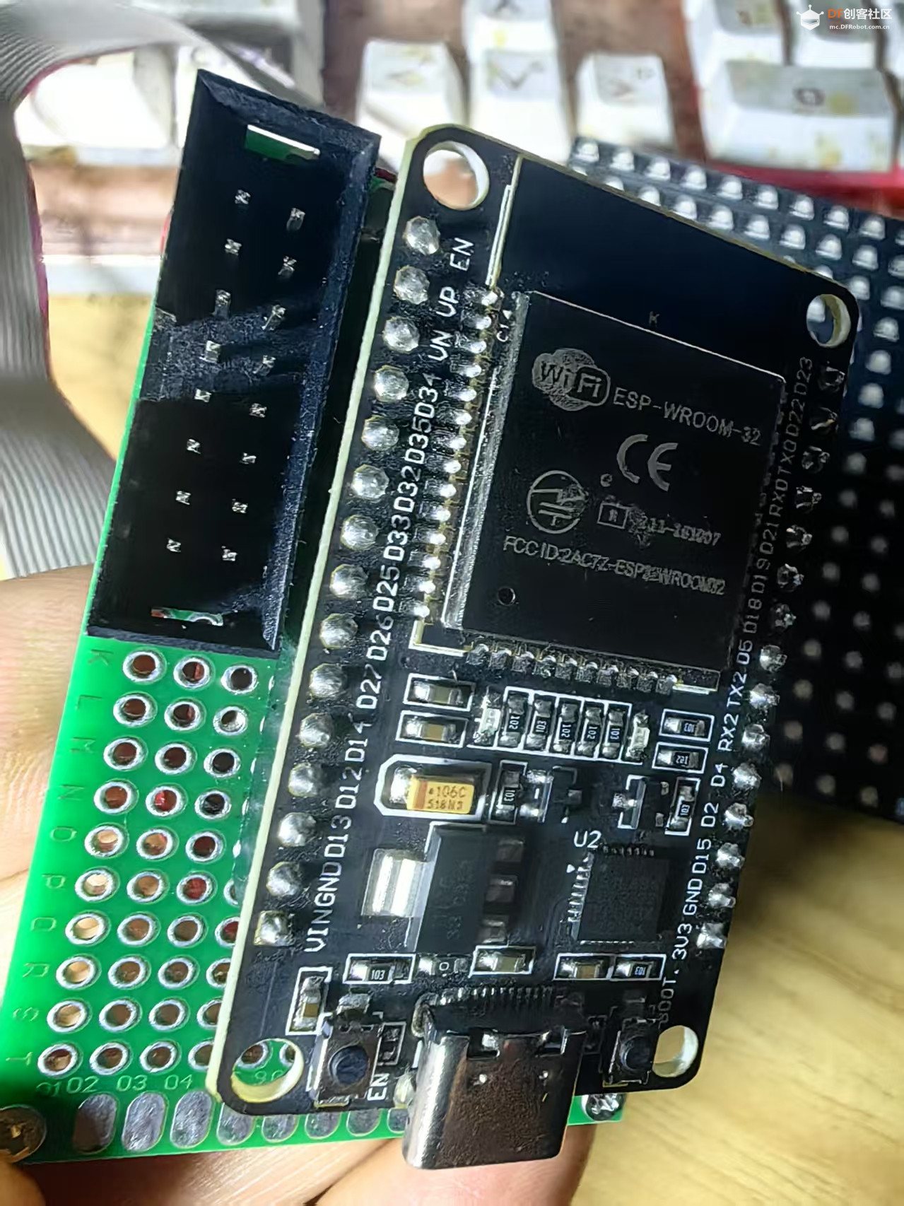 【花雕学编程】Arduino动手做（220）---P6全彩16X32单元板图1