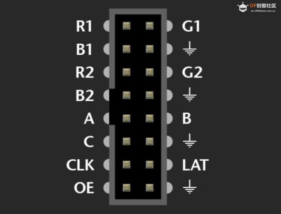 【花雕学编程】Arduino动手做（220）---P6全彩16X32单元板图1