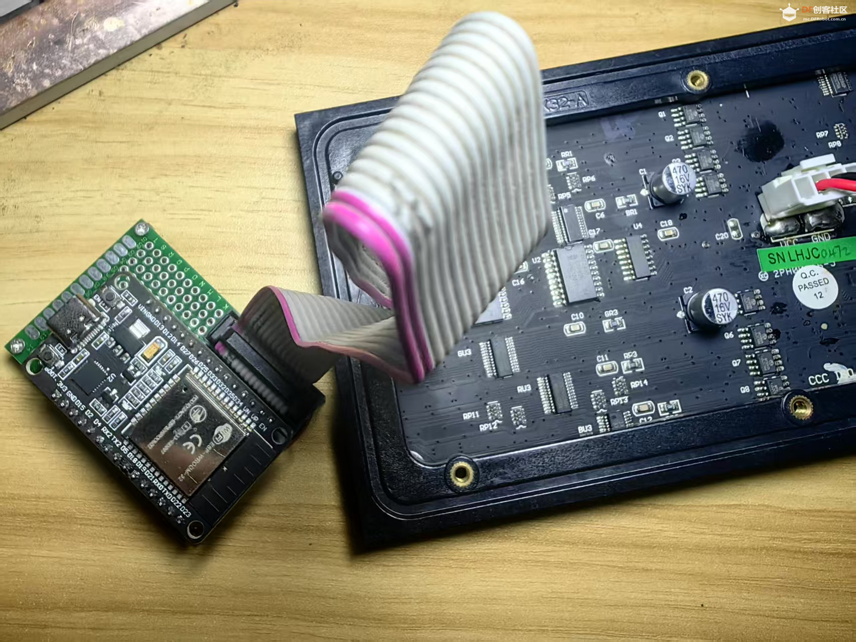 【花雕学编程】Arduino动手做（220）---P6全彩16X32单元板图1