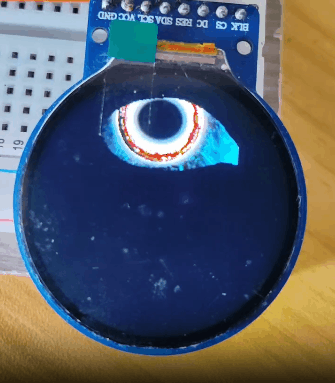 【花雕学编程】Arduino动手做（249）---GC9A01蝾螈之眼动画图1
