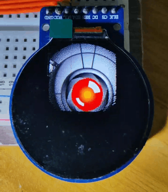 【花雕学编程】Arduino动手做（249）--GC9A01终结者之眼动画图1