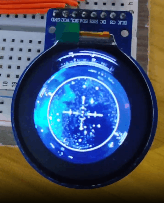 【花雕学编程】Arduino动手做（249）---GC9A01发射导弹动画图1