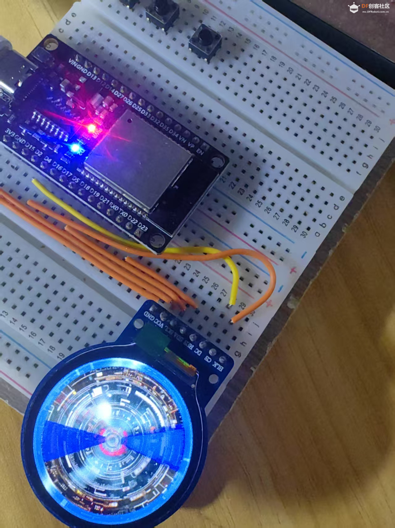 【花雕学编程】Arduino动手做（249）--GC9A01雷达扫描GIF动画图2