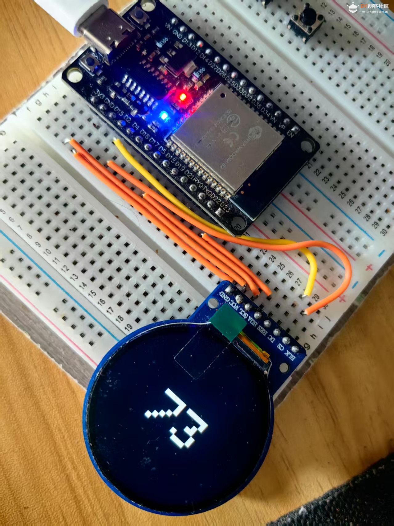 【花雕学编程】Arduino动手做（249）---GC9A01模拟计数秒表图2