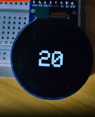 【花雕学编程】Arduino动手做（249）---GC9A01模拟计数秒表图1