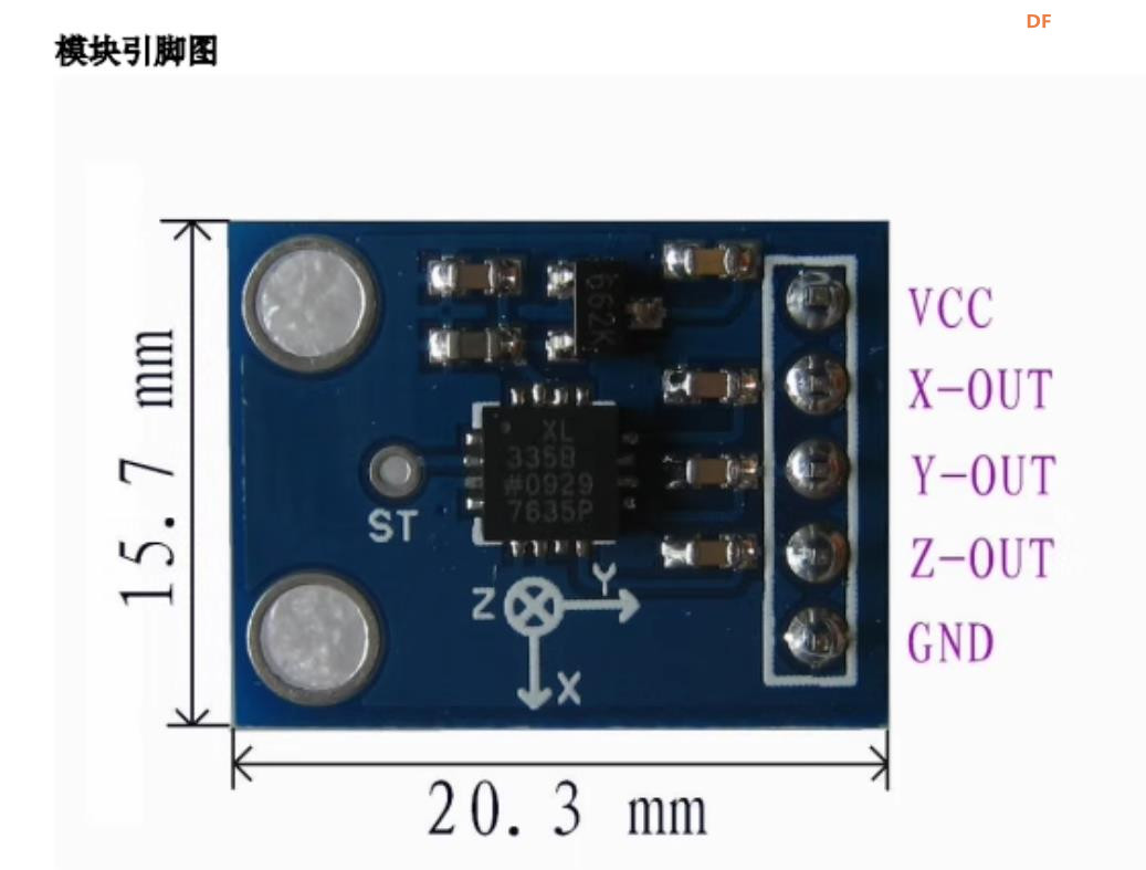 【花雕学编程】Arduino动手做（239）---ADXL335三轴6个小实验图2