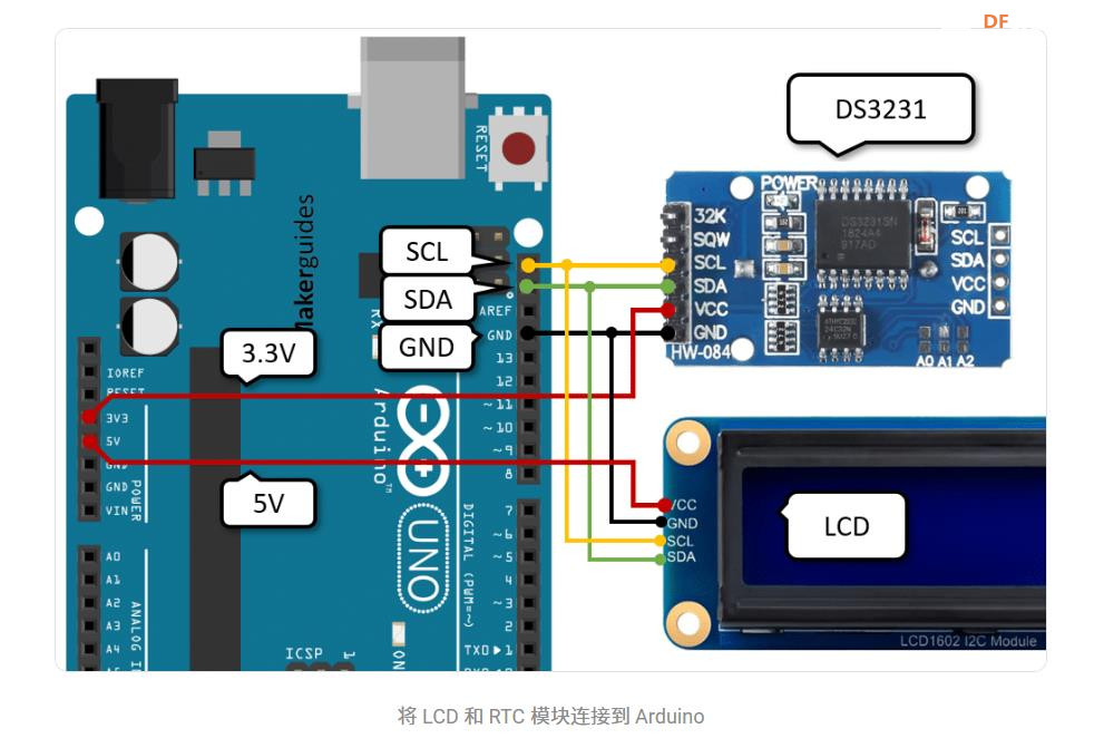 【花雕学编程】Arduino动手做（245）--DS3231模块12个小实验图2