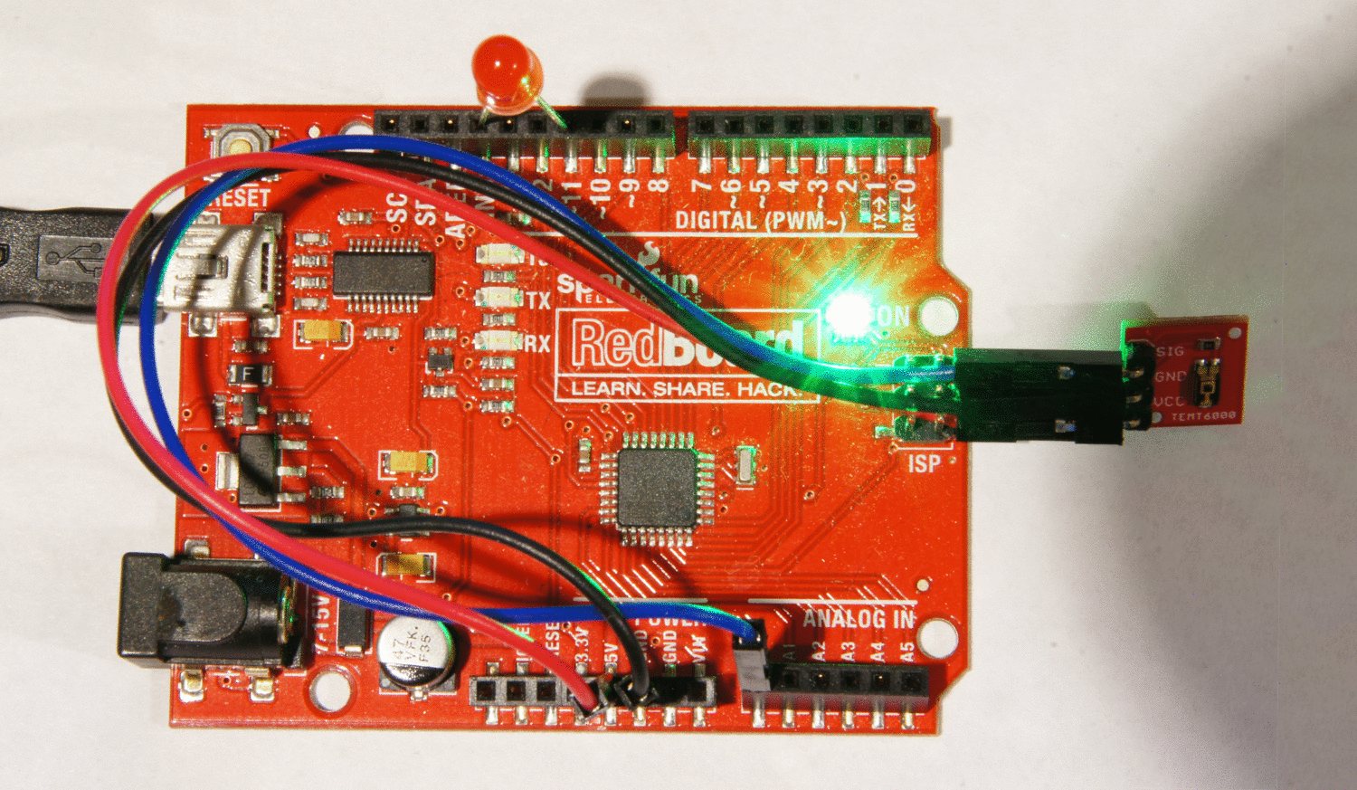 【花雕学编程】Arduino动手做（255）---TEMT6000 环境光模块图2