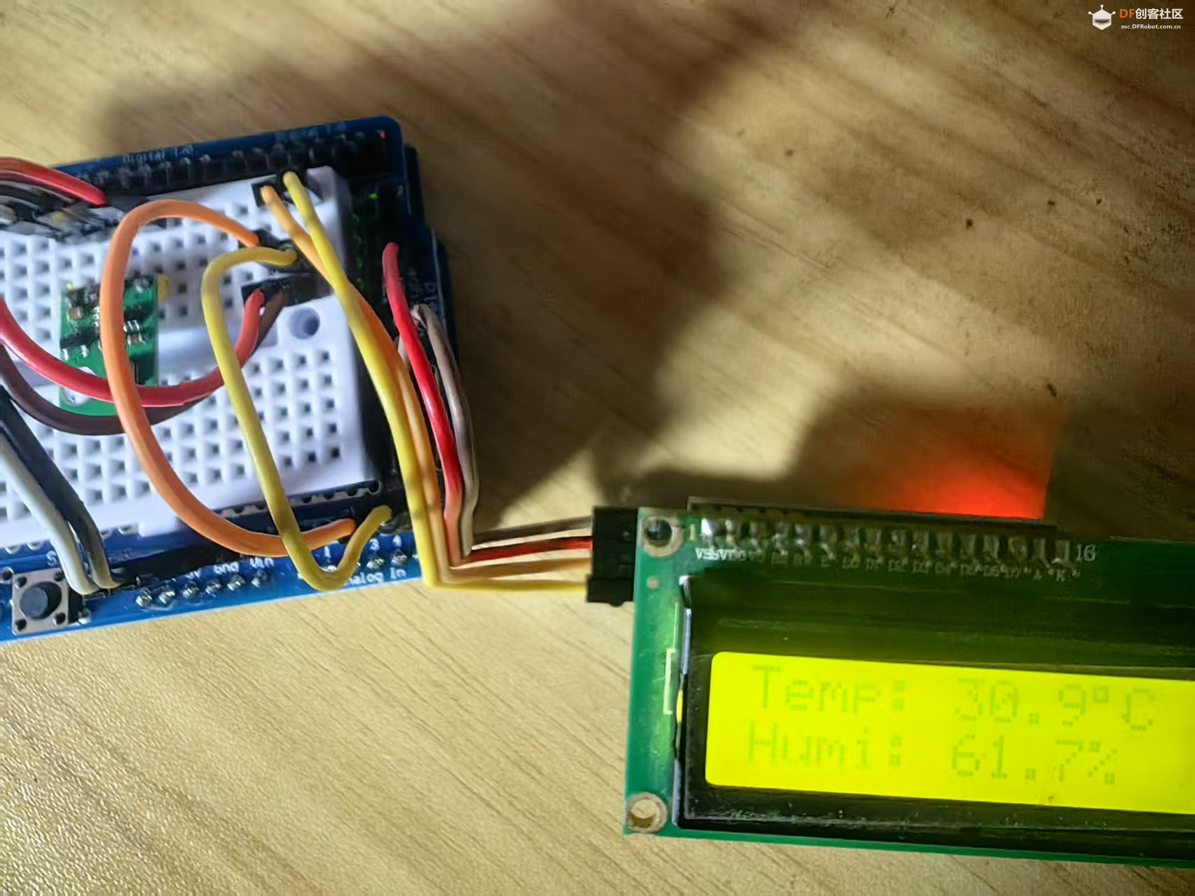 【花雕学编程】Arduino动手做（256）---AHT20 LCD显示温湿度图3