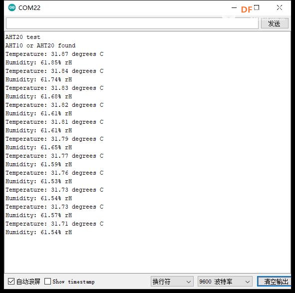 【花雕学编程】Arduino动手做（256）---AHT20 OLED显示温湿度图1