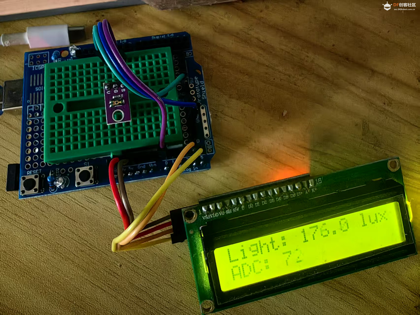 【花雕学编程】Arduino动手做（255）---TEMT6000 模块4个实验图2